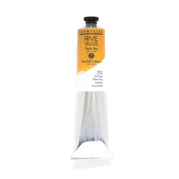 photo - Peinture à l'huile - Fine - Ocre jaune - 252 - Sennelier - Rive gauche - Tube de 200ml