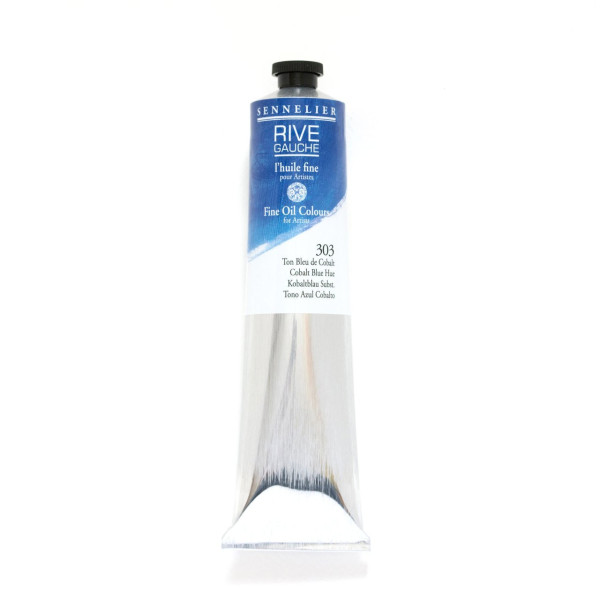 photo - Peinture à l'huile - Fine - Bleu de cobalt - 303 - Sennelier - Rive gauche - Tube de 200ml