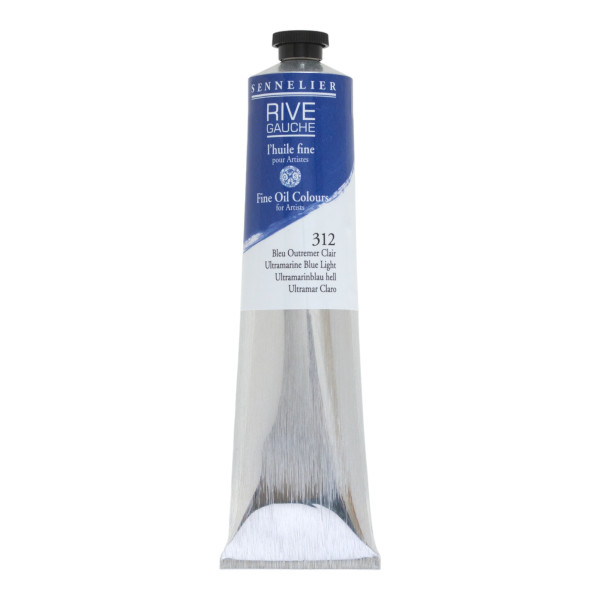 photo - Peinture à l'huile - Fine - Bleu Outremer Clair - 312 - Sennelier - Rive gauche - Tube de 200ml