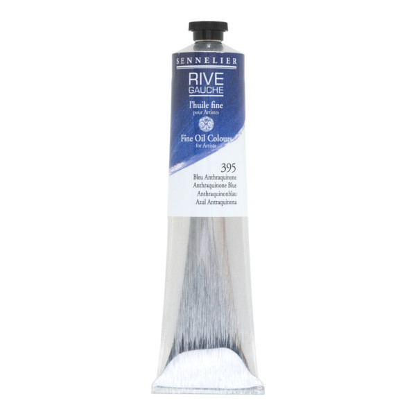 photo - Peinture à l'huile - Fine - Bleu Anthraquinone - 395 - Sennelier - Rive gauche - Tube de 200ml