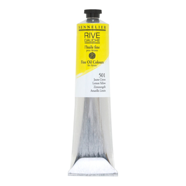 photo - Peinture à l'huile - Fine - Jaune Citron - 501 - Sennelier - Rive gauche - Tube de 200ml
