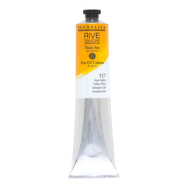 photo - Peinture à l'huile - Fine - Jaune Indien - 517 - Sennelier - Rive gauche - Tube de 200ml