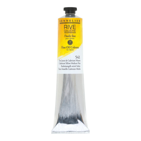 photo - Peinture à l'huile - Fine - Jaune Cadmium Moyen - 541 - Sennelier - Rive gauche - Tube de 200ml