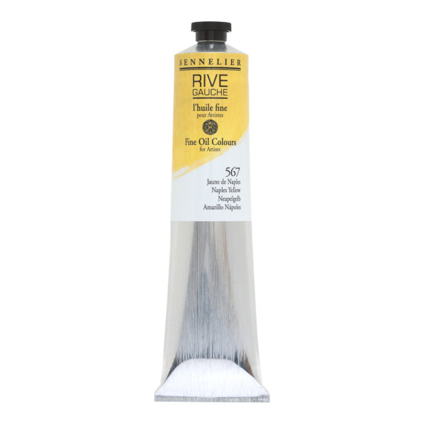 photo - Peinture à l'huile - Fine - Jaune de Naples - 567 Sennelier - Rive gauche - Tube de 200ml