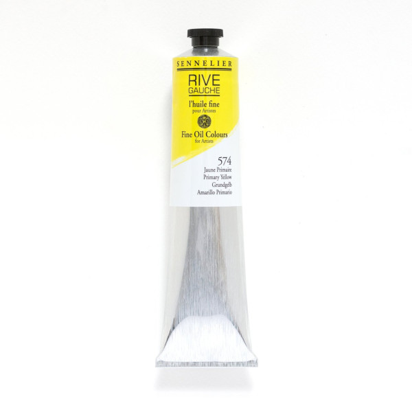 photo - Peinture à l'huile - Fine - Jaune primaire - 574 - Sennelier - Rive gauche - Tube de 200ml