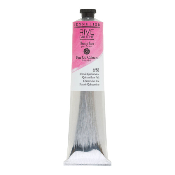photo - Peinture à l'huile - Fine - Rose Quinacridone - 658 - Sennelier - Rive gauche - Tube de 200ml