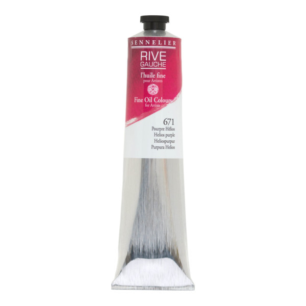 photo - Peinture à l'huile - Fine - Magenta Pourpre Hélios - 671 - Sennelier - Rive gauche - Tube de 200ml