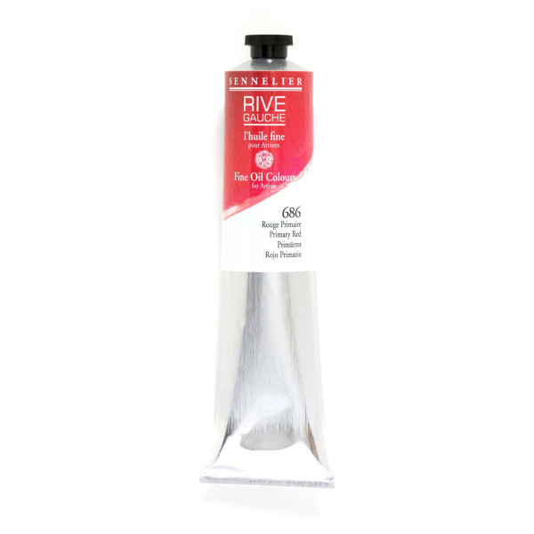 photo - Peinture à l'huile - Fine - Rouge primaire - 686 - Sennelier - Rive gauche - Tube de 200ml