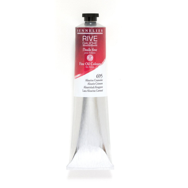 photo - Peinture à l'huile - Fine - Alizarin cramoisi - 695 - Sennelier - Rive gauche - Tube de 200ml