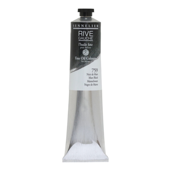 photo - Peinture à l'huile - Fine - Noir de Mars - 759 - Sennelier - Rive gauche - Tube de 200ml