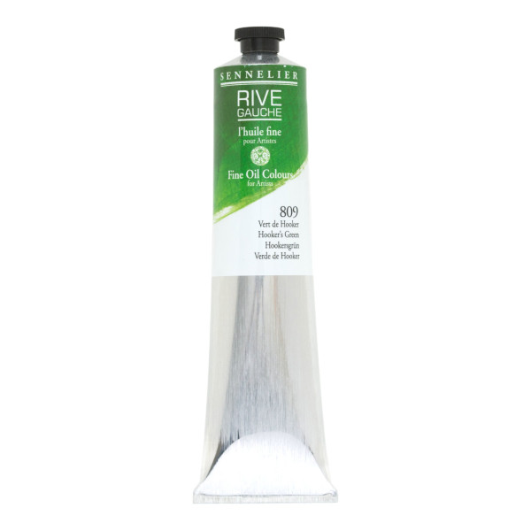 photo - Peinture à l'huile - Fine - Vert de Hooker - 809 - Sennelier - Rive gauche - Tube de 200ml