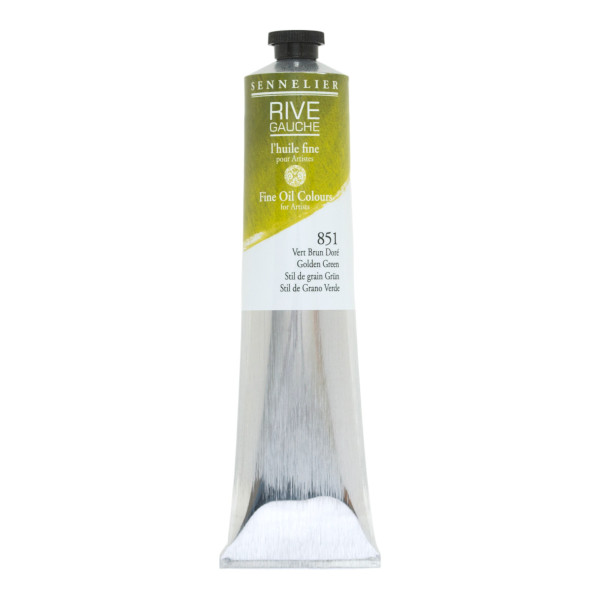photo - Peinture à l'huile - Fine - Vert Brun Doré - 851 - Sennelier - Rive gauche - Tube de 200ml