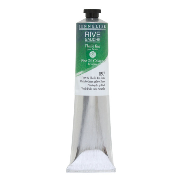 photo - Peinture à l'huile - Fine - Vert de phtalo Ton Jaune - 897 - Sennelier - Rive gauche - Tube de 200ml
