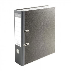Classeur à levier dos 70mm marbré gris avec perforateur - Exacompta | Artmania