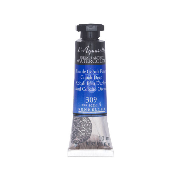 photo - Aquarelle extra-fine - Bleu de Cobalt Foncé - tube 10 ml - Sennelier
