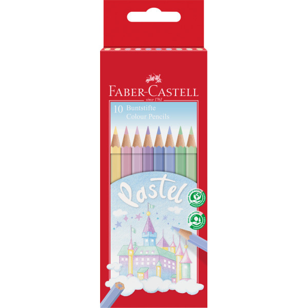 Crayons de couleur - Coloriage - Couleurs pastel - Faber-Castell - Château