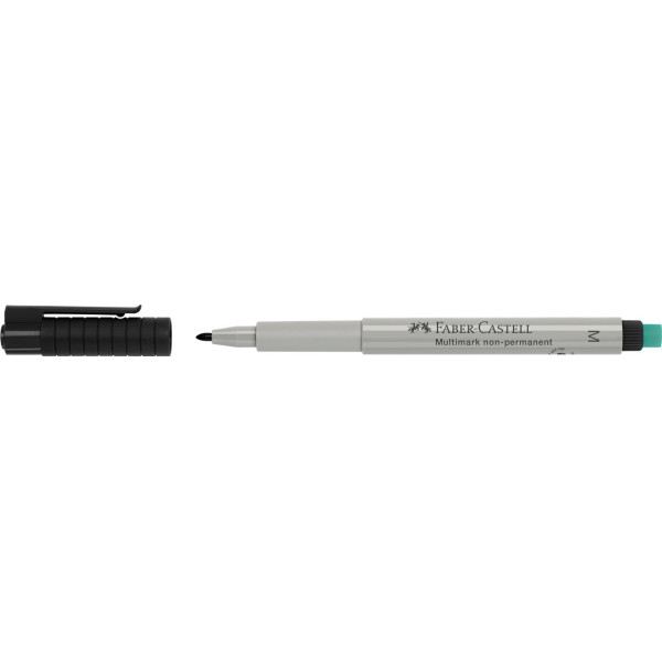 Feutre - Noir - Non permanent - Pointe moyenne - Faber-Castell - Multimark