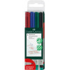 photo - 4 feutres - Non permanent - Pointe extra fine - Faber-Castell - Multimark