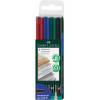 photo - 4 feutres - Indélébile - Permanent - Pointe moyenne - Faber-Castell - Multimark
