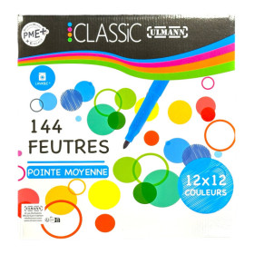 photo - Feutres de coloriage - Pointe moyenne - Pour l'école - 144 feutres - Ulmann