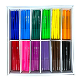 Feutres de coloriage - Pointe moyenne - Pour l'école - 144 feutres - Ulmann