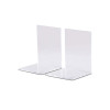 photo-Serre-livres - Transparent - Paire de 2 - 12x12x17cm - Pour bureau, bibliothèque