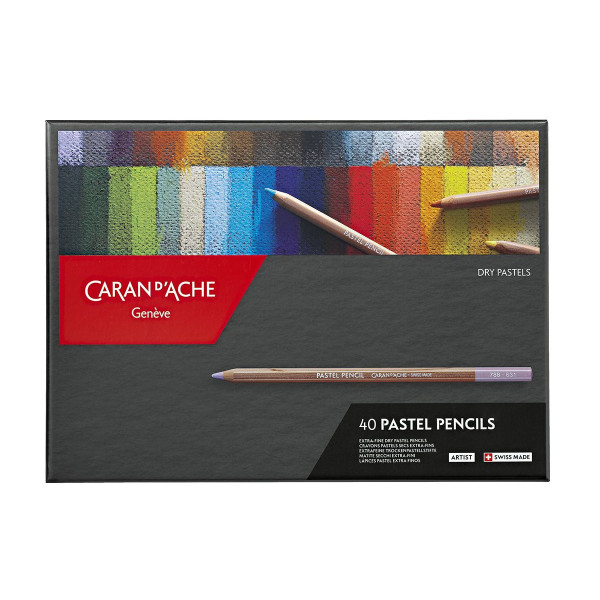 photo - 40 crayons de couleur - Pastels secs extra fins - Caran d'Ache - Pastel Pencil