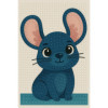 photo - Kit de diamond painting - Enfant - Souris - 15x20cm - Loisirs créatifs