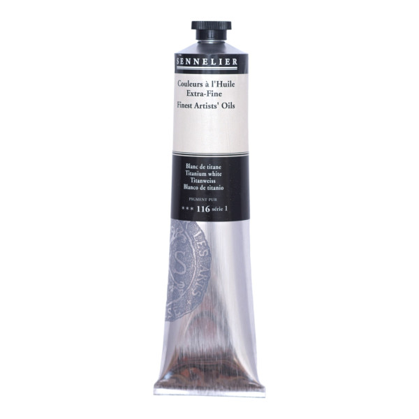 photo - Sennelier - Peinture à l'huile - Extra-fine - Blanc de Titane - N°116 - Tube de 200ml