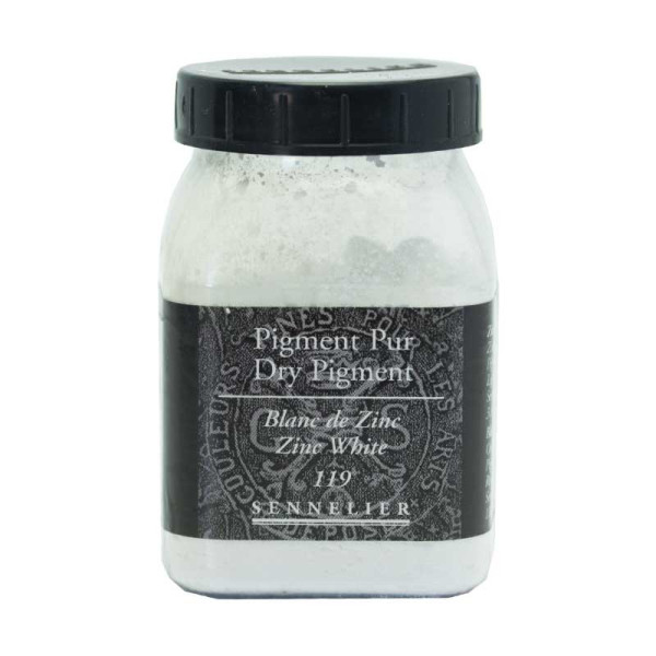 photo-Pigment en poudre - Sennelier - Blanc de Zinc - Pot de 200 ml