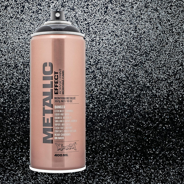 Bombe de peinture - Noir - Effet métallique - Acrylique - EMC9000 - 400ml - Montana Cans