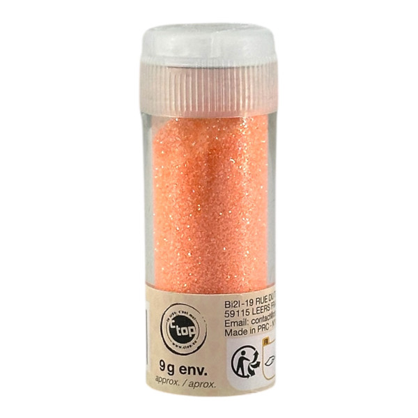 photo - Paillettes - Orange - Tube de 9g - Biodégradables - Loisirs créatifs - Carterie
