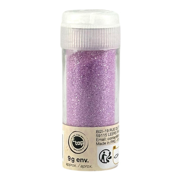 photo - Paillettes - Violet clair - Tube de 9g - Biodégradables - Loisirs créatifs - Carterie