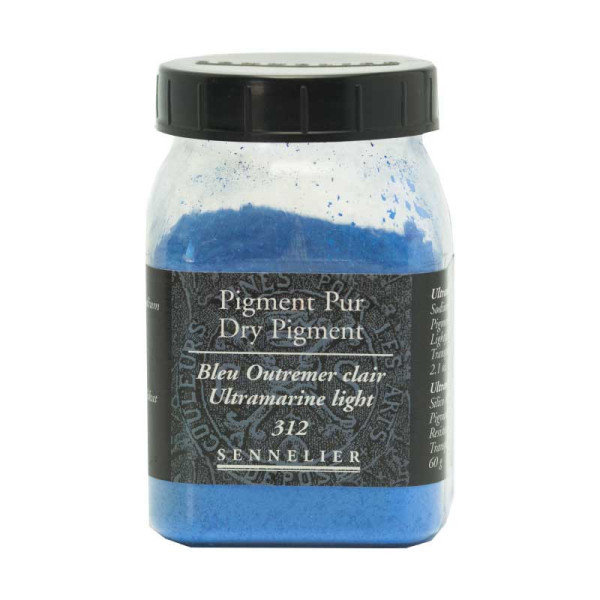 photo-Pigment en poudre - Sennelier - Bleu outremer clair - Pot de 200 ml