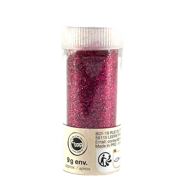 photo - Paillettes - Rose - Tube de 9g - Biodégradables - Loisirs créatifs - Carterie