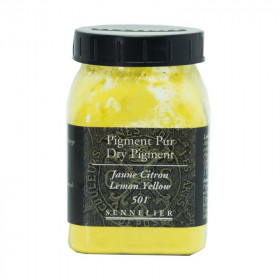 photo-Pigment en poudre - Sennelier - Jaune citron - Pot de 200 ml