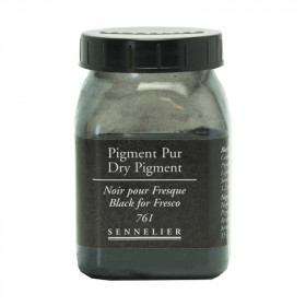 photo-Pigment en poudre - Sennelier - Noir pour fresque - Pot de 200 ml