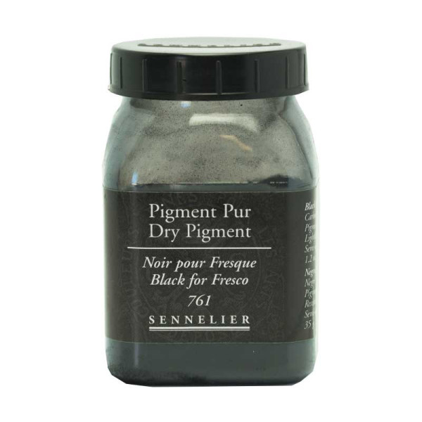 photo-Pigment en poudre - Sennelier - Noir pour fresque - Pot de 200 ml
