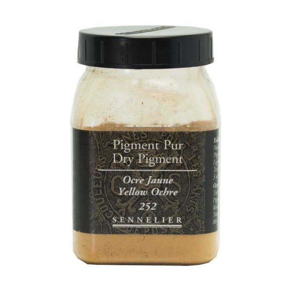 photo-Pigment en poudre - Sennelier - Ocre Jaune - Pot de 200 ml