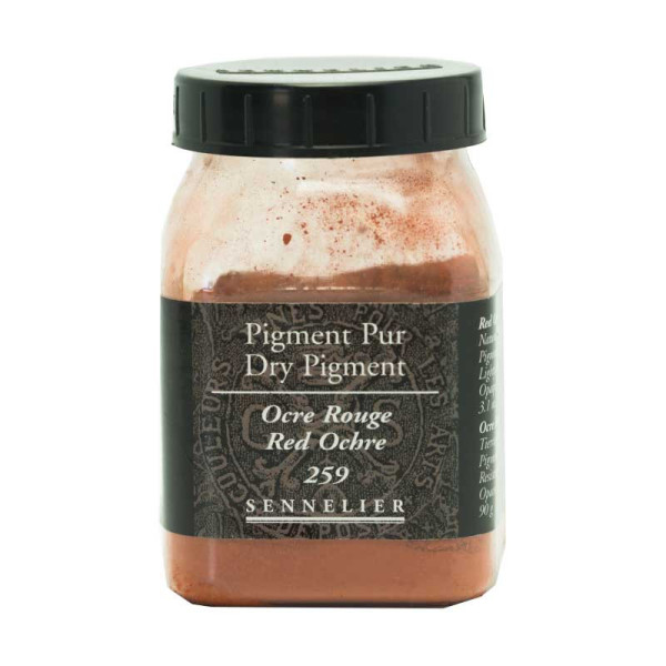 photo-Pigment en poudre - Sennelier - Ocre Rouge - Pot de 200 ml