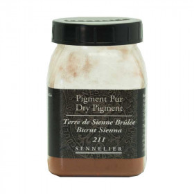 photo-Pigment en poudre - Sennelier - Terre de Sienne Brûlée - Pot de 200 ml
