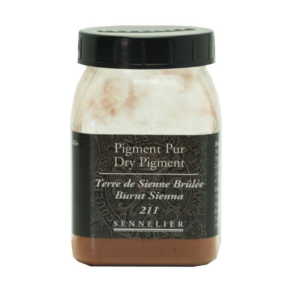 photo-Pigment en poudre - Sennelier - Terre de Sienne Brûlée - Pot de 200 ml