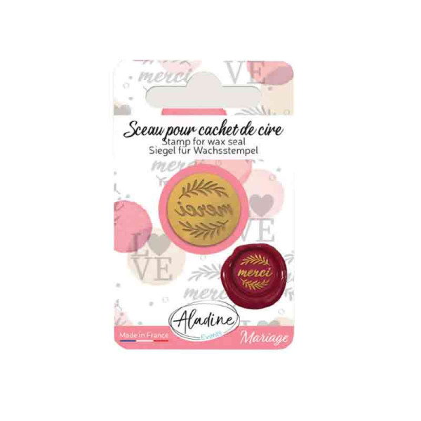 photo -Sceau pour cachet de cire - Merci - Carterie - Loisirs créatifs - Aladine