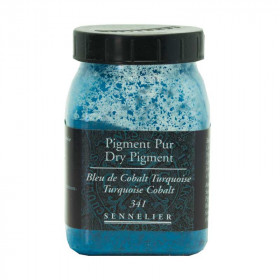 photo-Pigment en poudre - Sennelier - Bleu de Cobalt Turquoise - Pot de 200 ml
