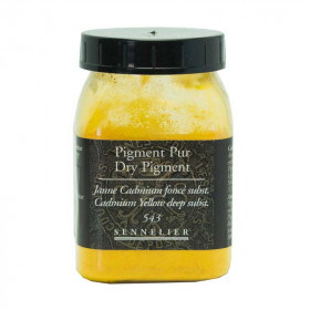 photo-Pigment en poudre - Sennelier - Jaune Cadmium Foncé - Pot de 200 ml