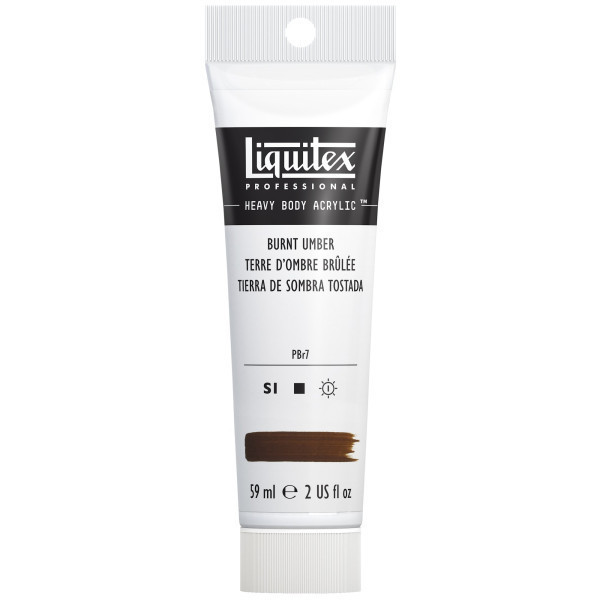 photo - Peinture acrylique - Terre d'ombre brûlée - 128 - Liquitex - Heavy Body - Tube 59ml