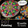 Dot painting - Accessoires + embouts - 24 pièces - Peinture créative - Aladine