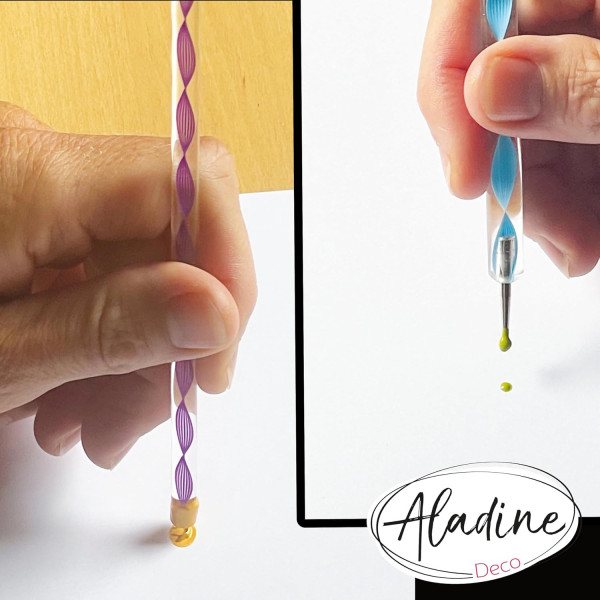 Dot painting - Accessoires + embouts - 24 pièces - Peinture créative - Aladine