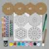 Coffret - Dot painting - 8 formes + support + peintures + accessoires - Aladine