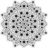 Pochoir - Pour dot painting - Mandala - 10cm - Forme en bois + support - Aladine